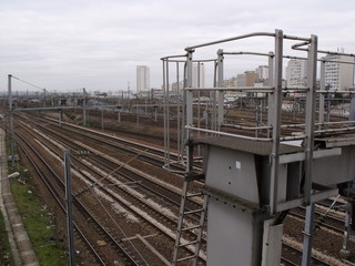 Complejas instalaciones ferroviarias al norte de París