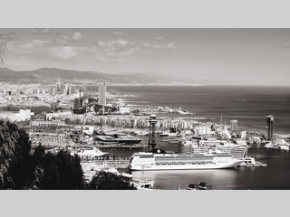 Vistas al puerto de Barcelona