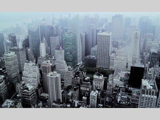 Vistas desde el Empire State en un día lluvioso
